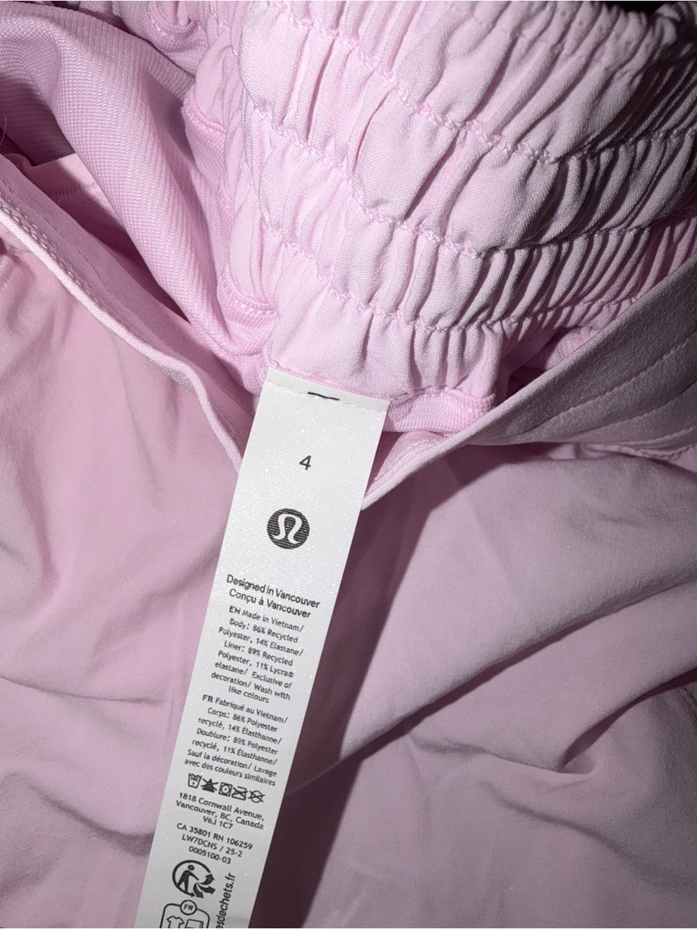 Lululemon Light Pink Athletic Running Shorts NWT - Picture 3 of 4